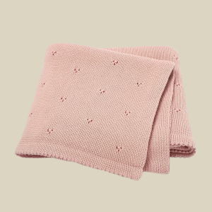 My Everyday Knitted Baby Blanket - Blush