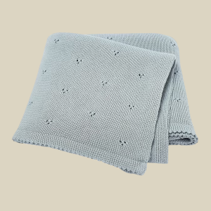 My Everyday Knitted Baby Blanket - Baby Blue