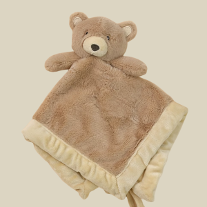 Snuggle Bear Lovey With Pacifier Clip