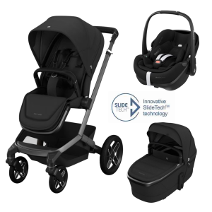 Maxi-Cosi Fame Travel System- Fame Stroller + Pebble 360 Pro Car Seat + Fame Carrycot - Twillic Black