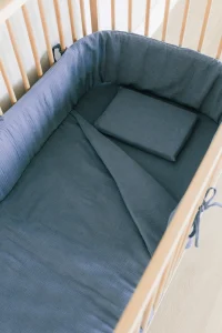 Arctic Blue Muslin Cot Duvet (Lead Time)