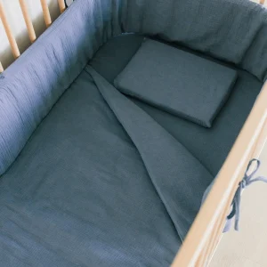 Arctic Blue Muslin Cot Duvet (Lead Time)