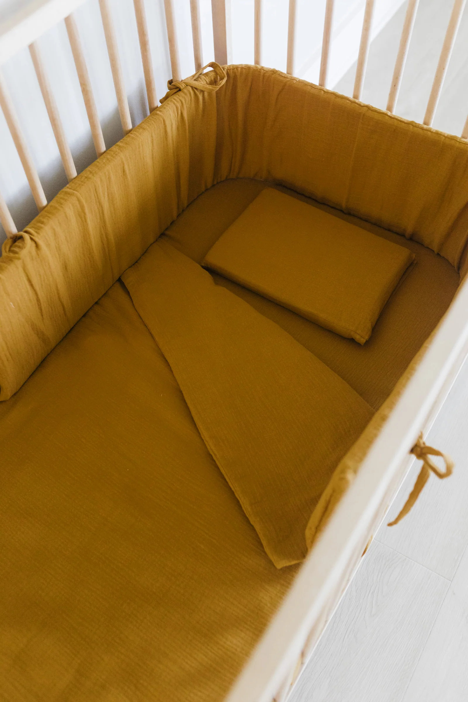 Butterscotch Muslin Cot Duvet (Lead Time)