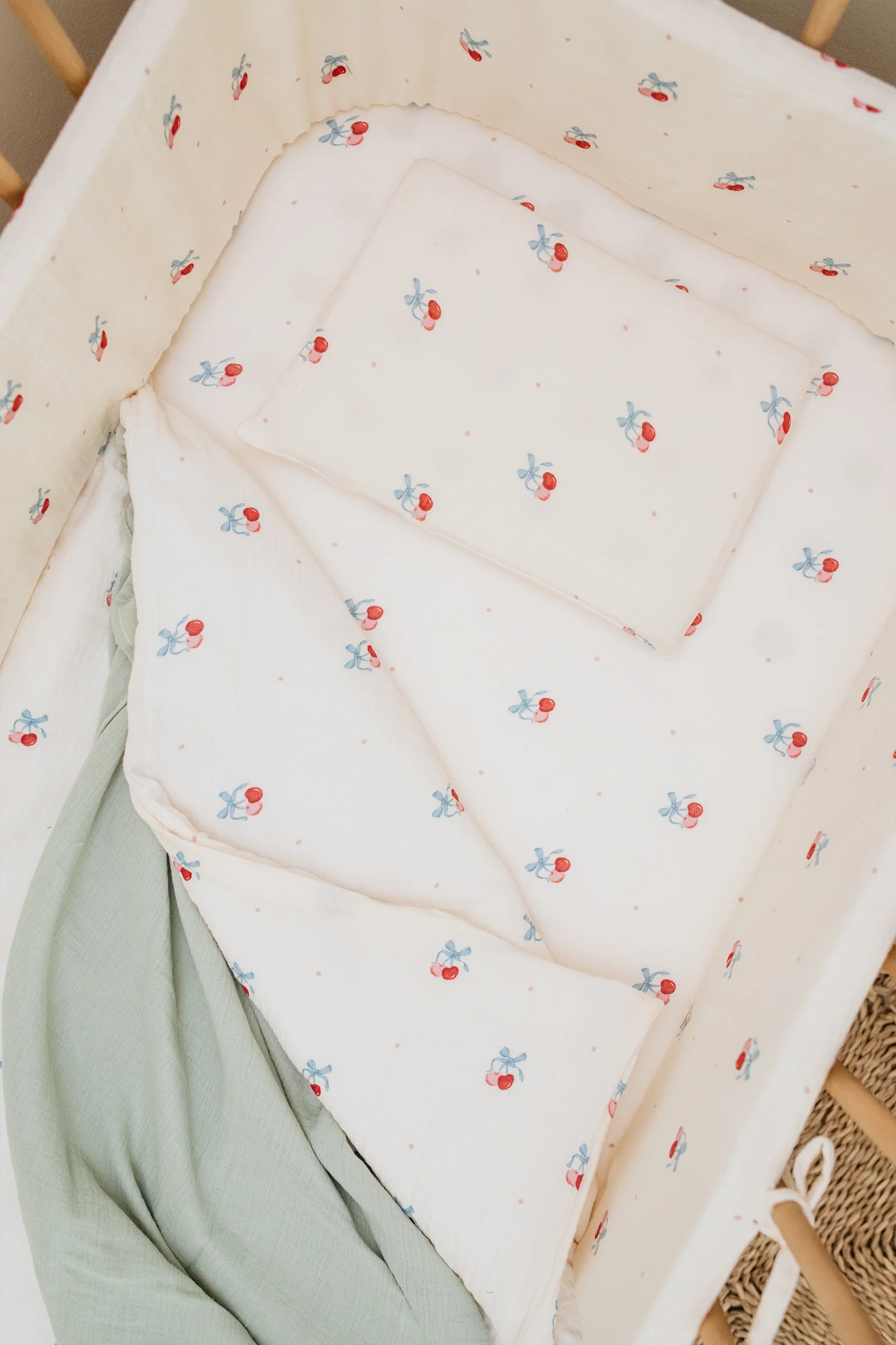 Cherry Muslin Cot Duvet (Lead Time) - Image 3