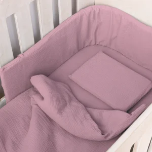 Lavender Pink Muslin Cot Duvet (Lead Time)