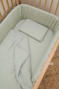 Soft Sage Muslin Cot Duvet (Lead Time)